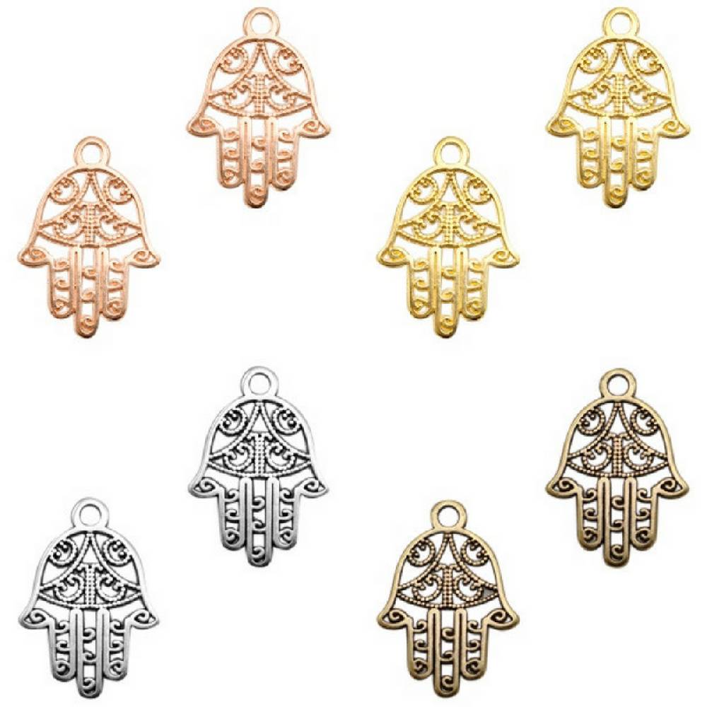 Sadingo Schmuckanhänger Hamsa Hand 16 x 10 mm, 2 Stück im Angebot