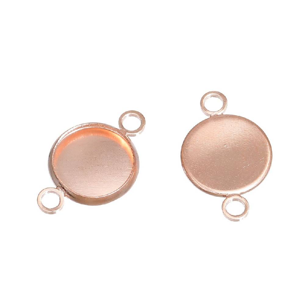Sadingo Schmuckverbinder Fassung für 10 mm Cabochons | 10 Stkück, 19x12 mm Verkauf