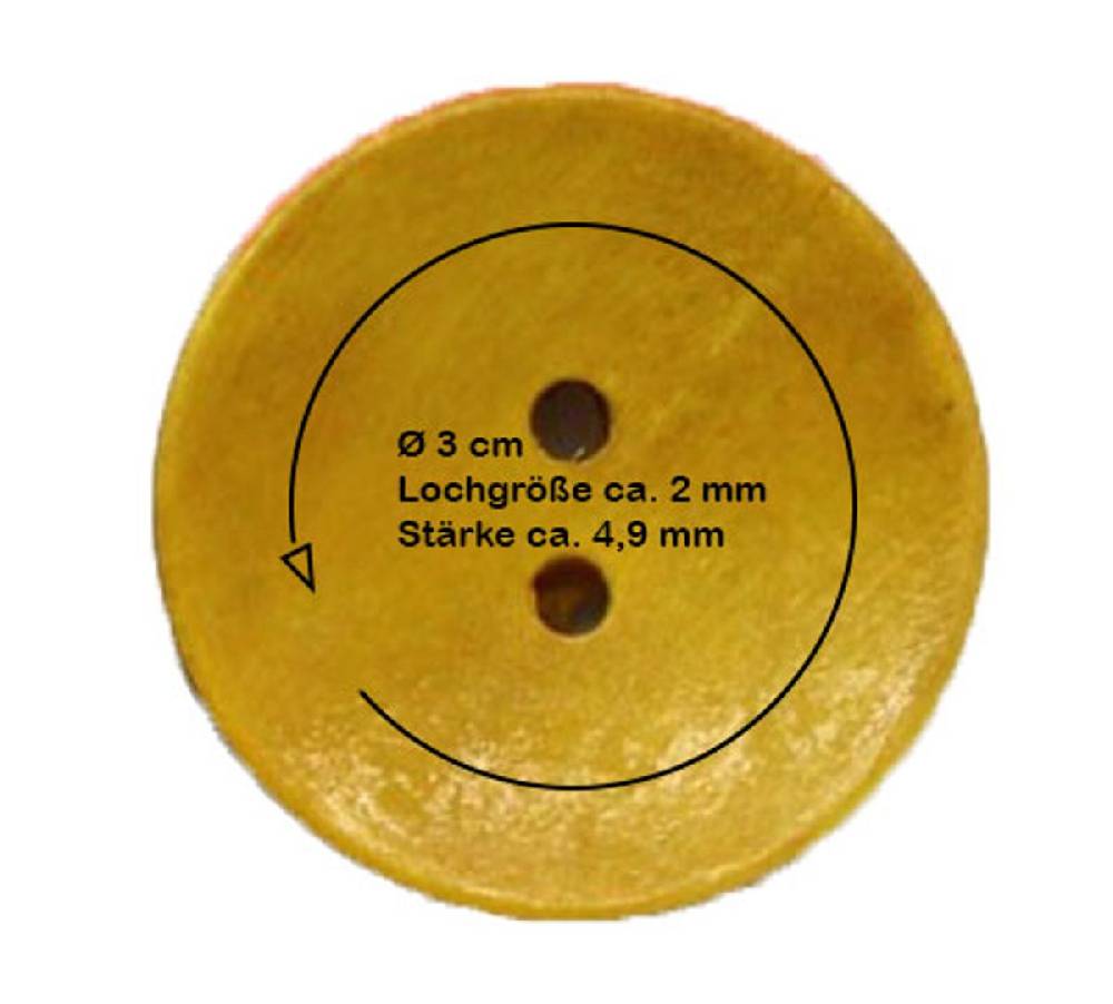 Sadingo Holzknöpfe zum aufnähen, 50 Stück-Ø 3 cm, bunter Mix Outlet
