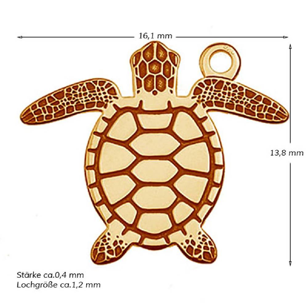Sadingo Schmuckanhänger Schildkröte 13,8 x 16,1 mm Angebote