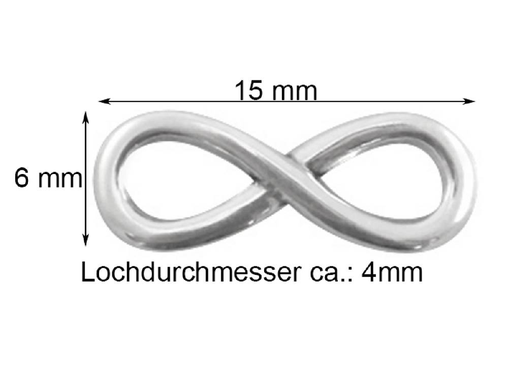Sadingo Schmuckverbinder Infinity | 3 Stück, 15x6mm Hotsell