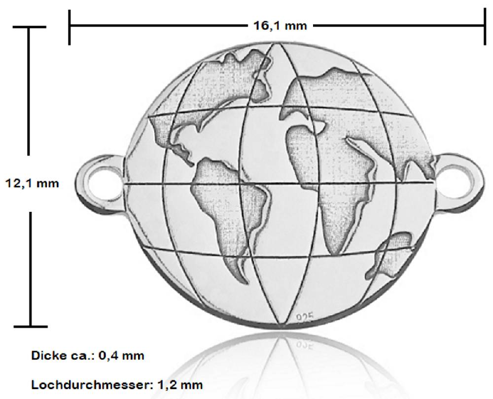 Sadingo Schmuckverbinder Globe | 12,1x16,1 mm Online