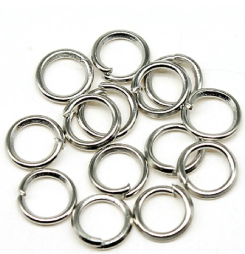 Sadingo Metall Biegeringe, Silber - Ø 10 mm, 400 Stück