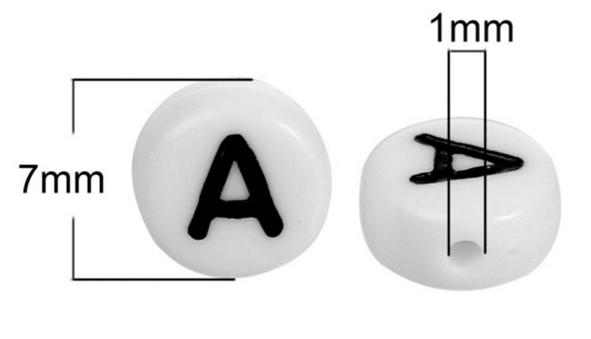 Sadingo Buchstabenperlen Acryl - A-Z nach Wahl, je 50 Stück - Ø 7 mm Angebote