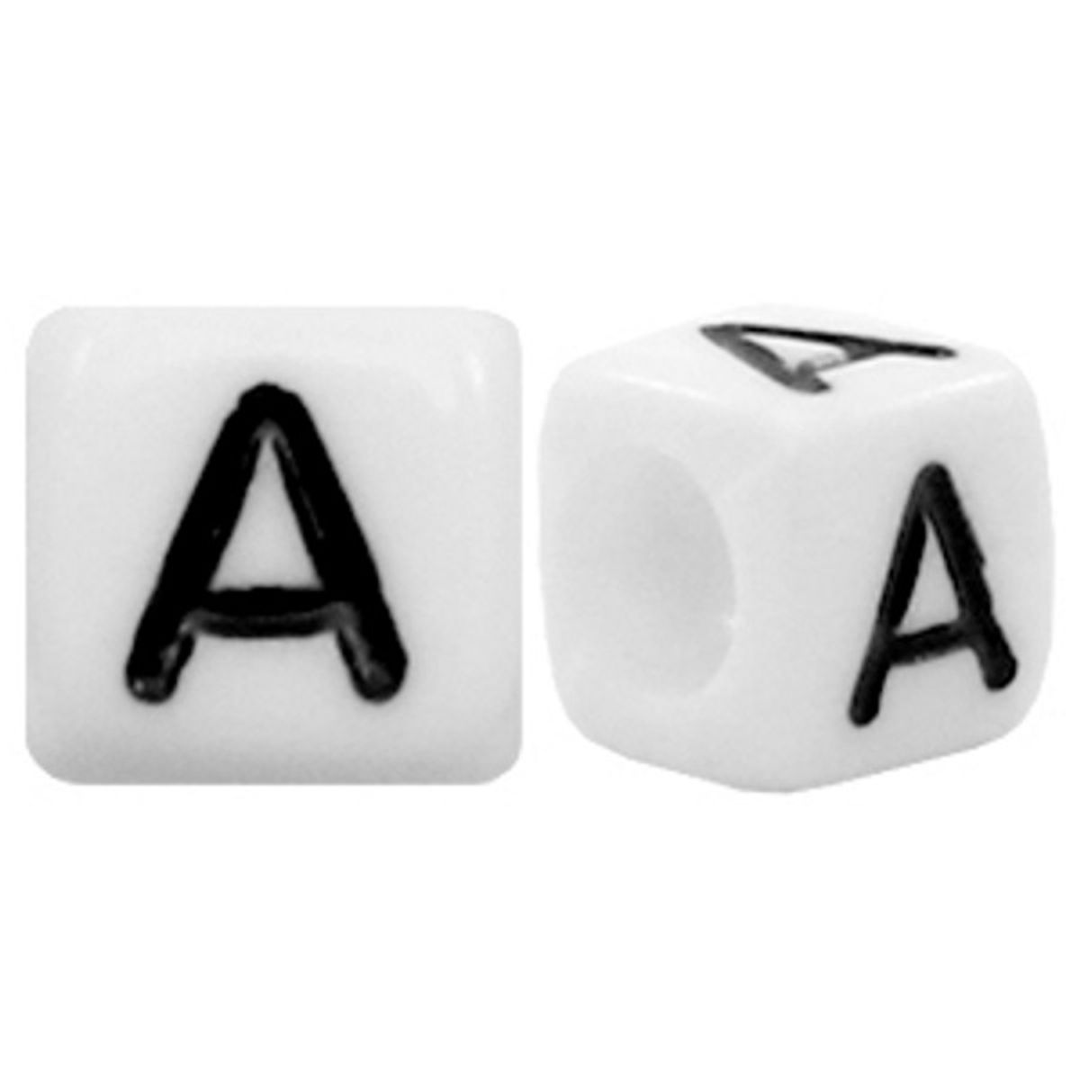 Sadingo Buchstabenperlen | 90 Stk. 6x6mm, eckige Perlen