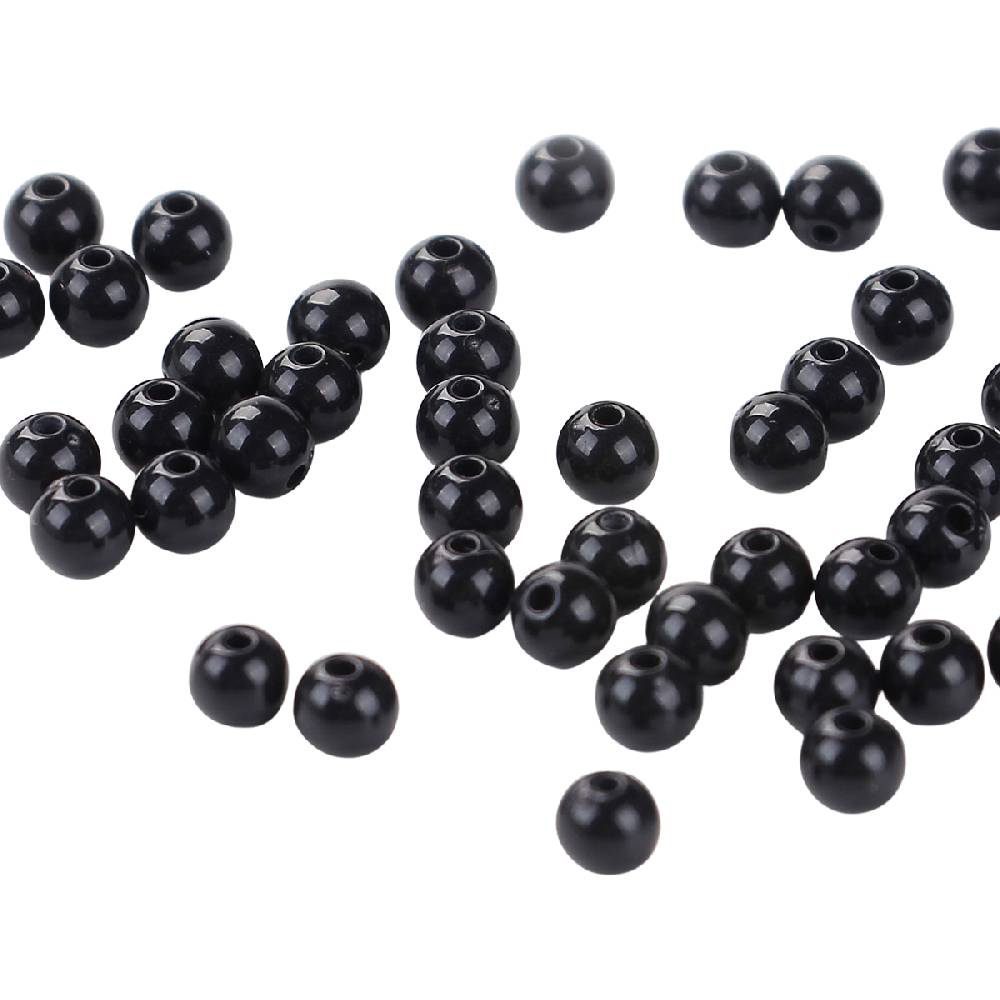 Sadingo Acrylperlen schwarz poliert | 500 Stk., 5 mm