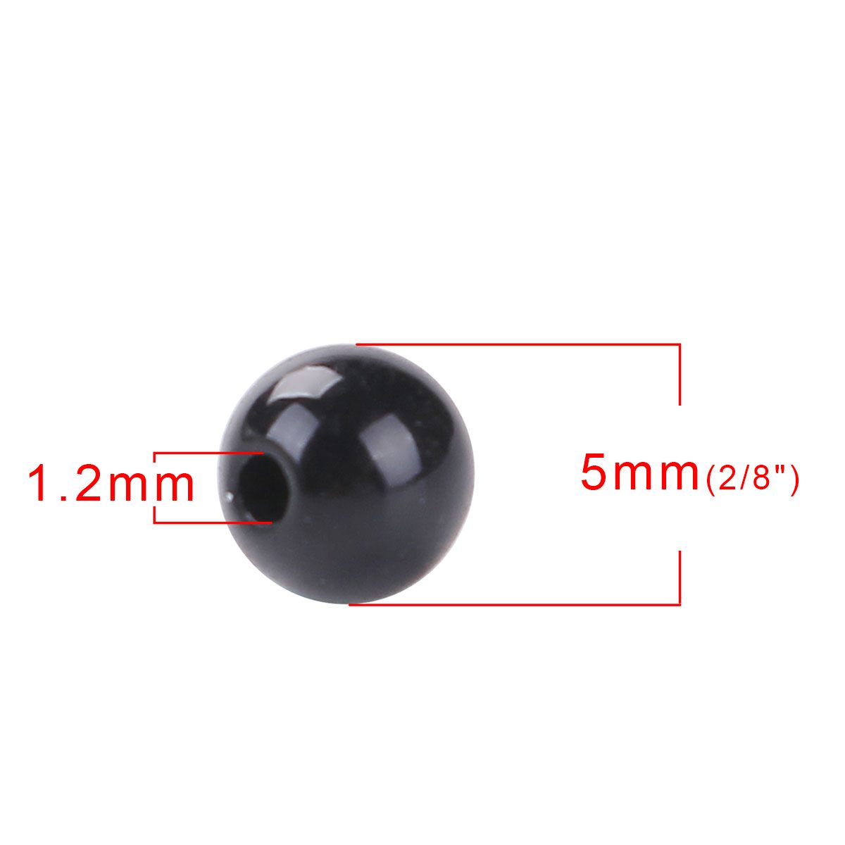 Sadingo Acrylperlen schwarz poliert | 500 Stk., 5 mm Online