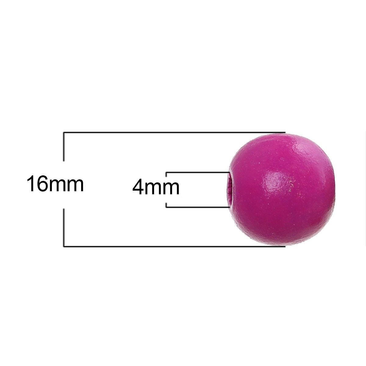 Sadingo Holzperlen bunt | 100 Stk. 16mm Schlussverkauf