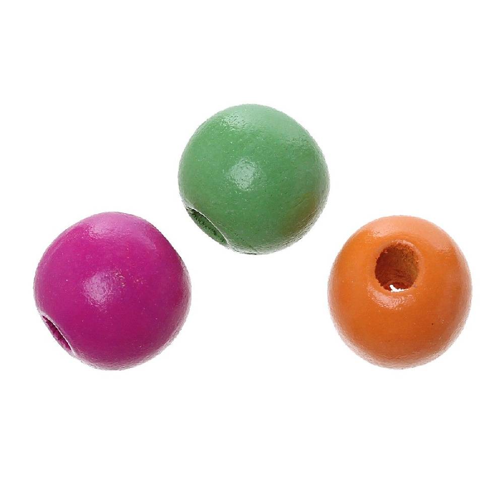Sadingo Holzperlen bunt | 100 Stk. 16mm Schlussverkauf