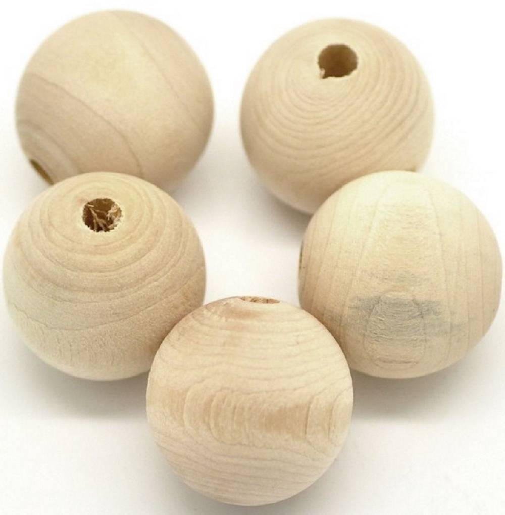 Sadingo Holzperlen natur, 30 Stk. - Ø 2,5 cm Meist gekauft
