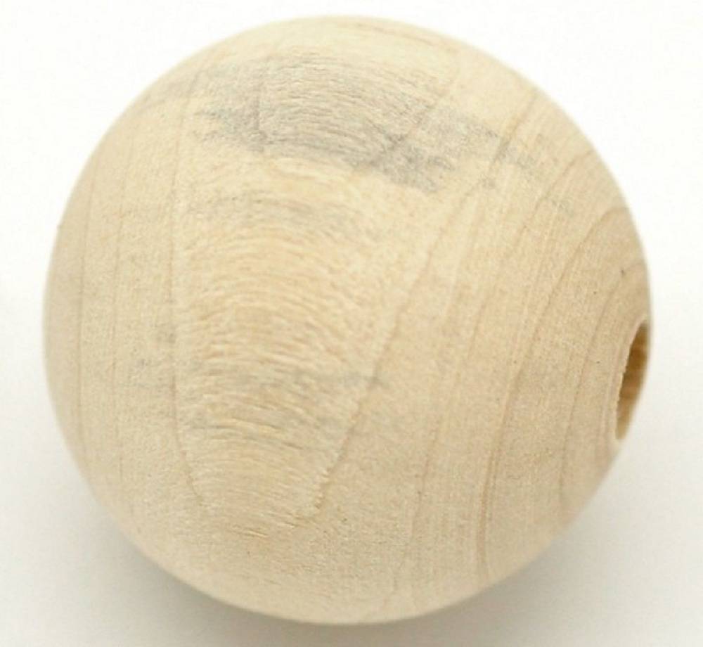Sadingo Holzperlen natur, 30 Stk. - Ø 2,5 cm Meist gekauft