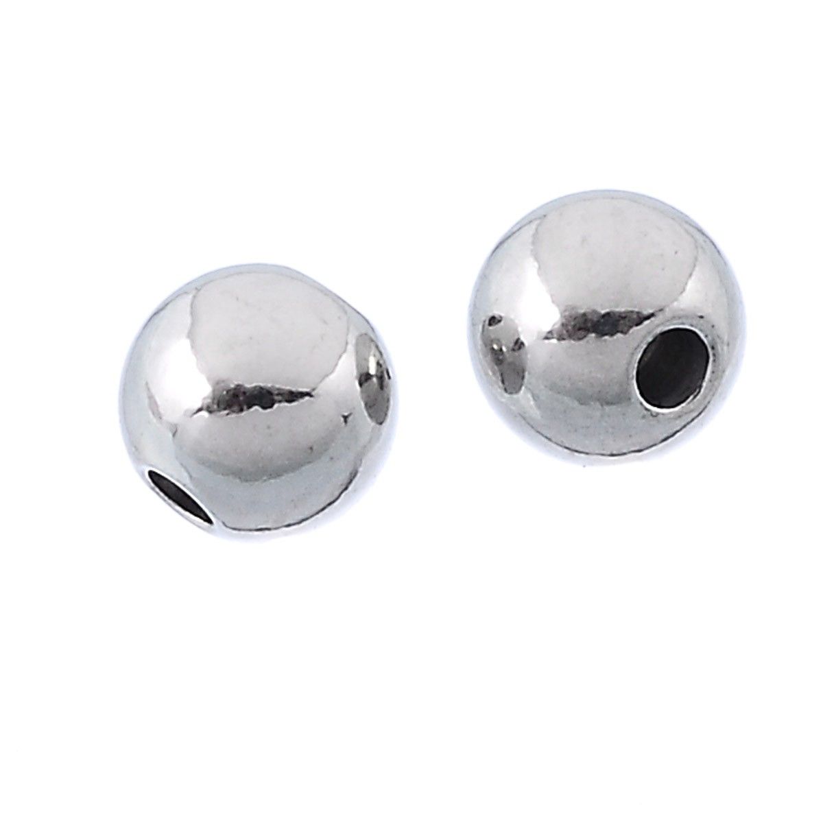 Sadingo Metallperlen in Silber | 4 mm, 50 Stück Blitzverkäufe