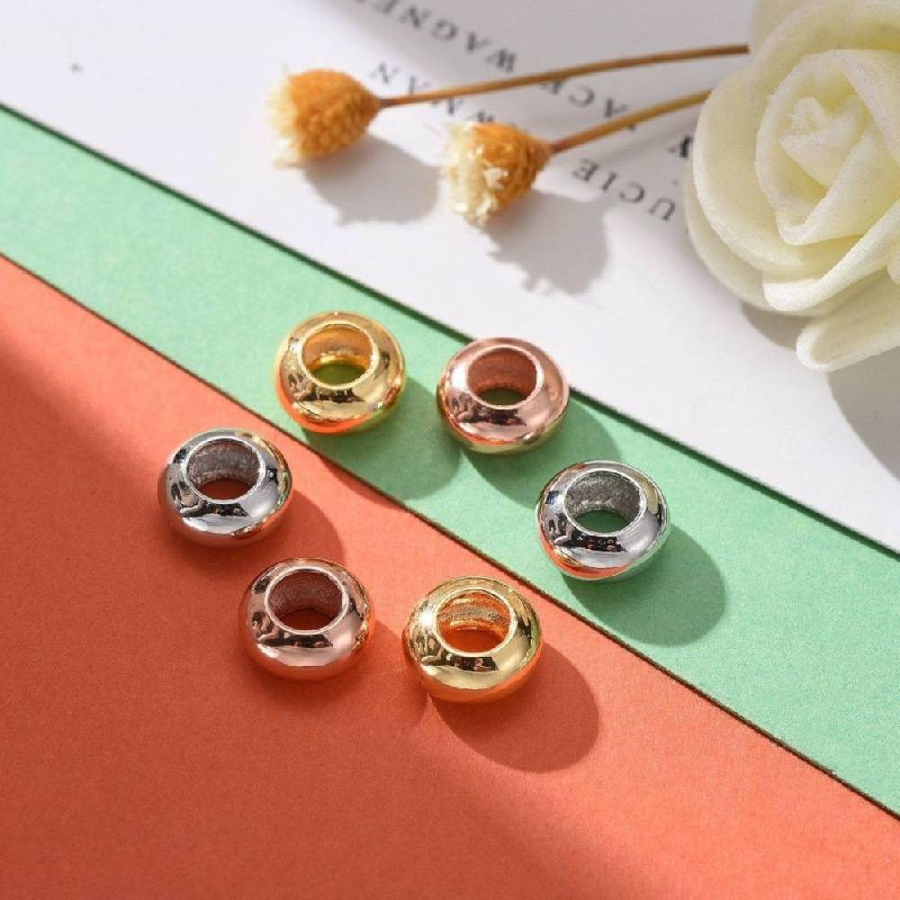 Sadingo Metallperlen Set, 30 Perlen, 3 Farben - Silber, Gold, Rosegold Outlet
