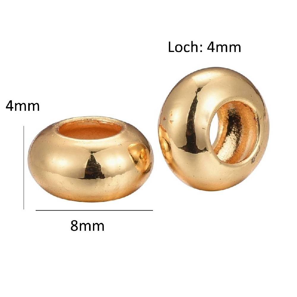 Sadingo Metallperlen Set, 30 Perlen, 3 Farben - Silber, Gold, Rosegold Outlet