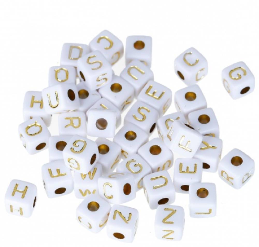 Sadingo Buchstabenperlen Mix Gold, 9mm 100Stück Angebote
