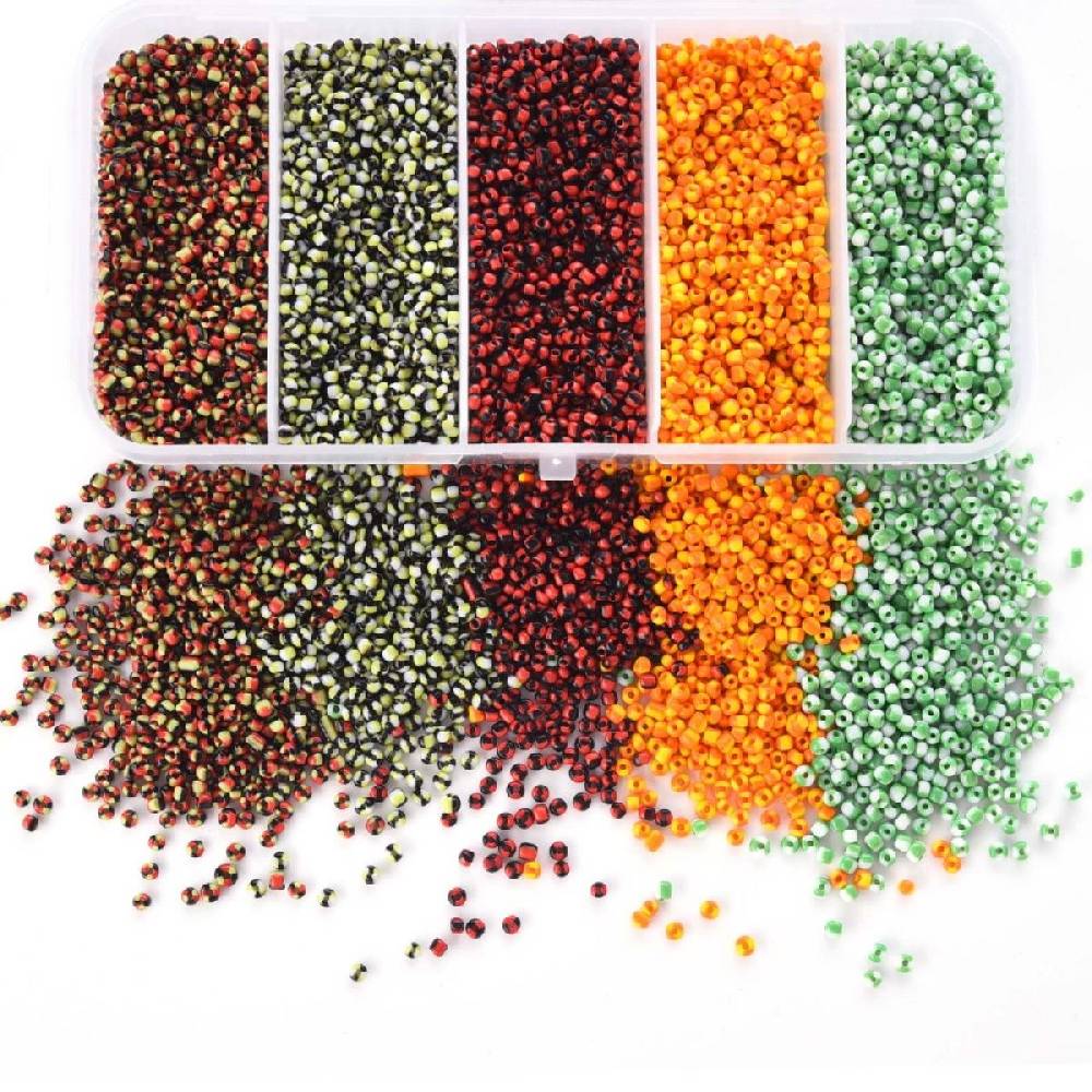 Sadingo Rocaillesperlen | 5 Farben je 16 Gramm, 1-1,5 mm Hotsell