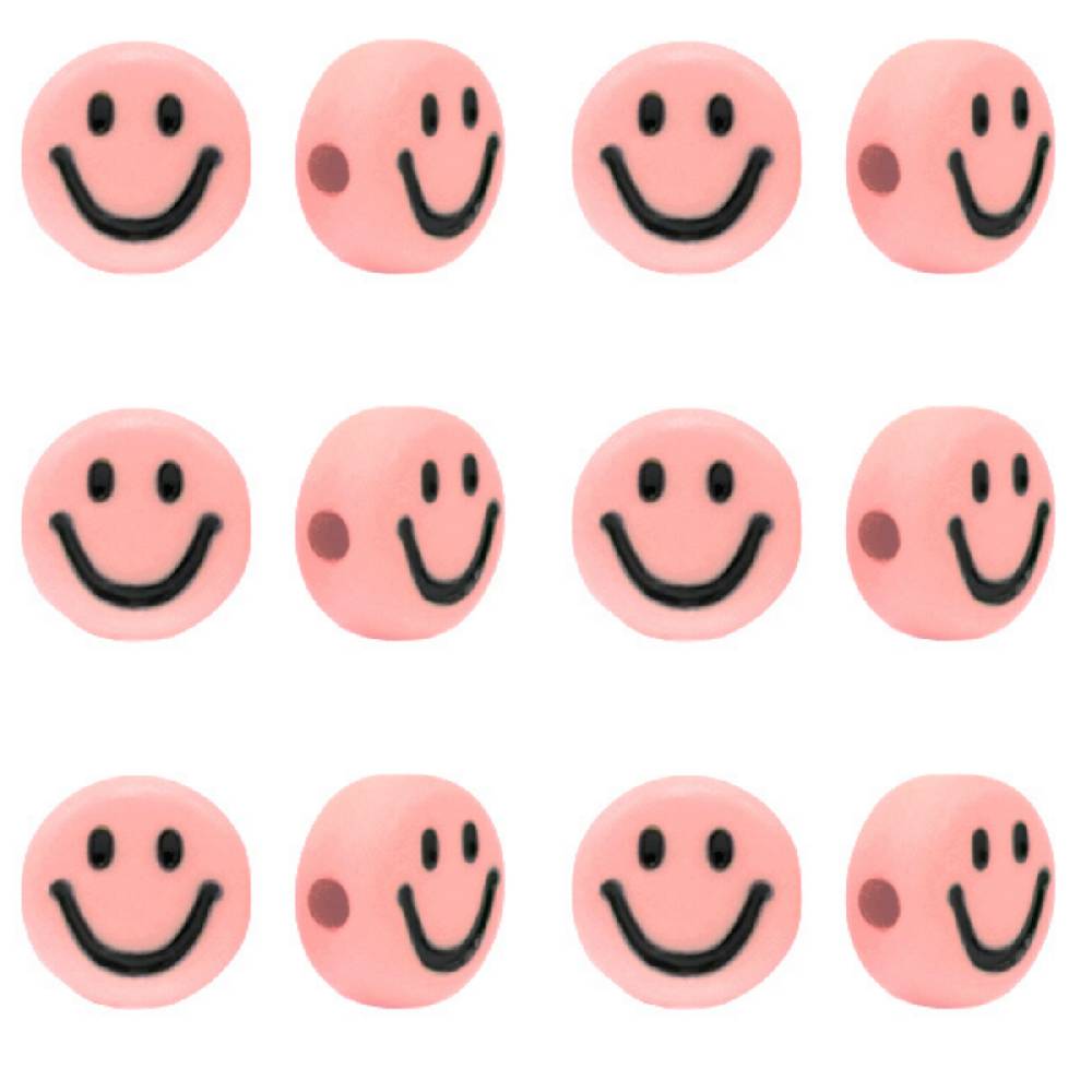 Sadingo Acrylperlen Smiley | 90 Stück, 7mm Günstiger Verkauf