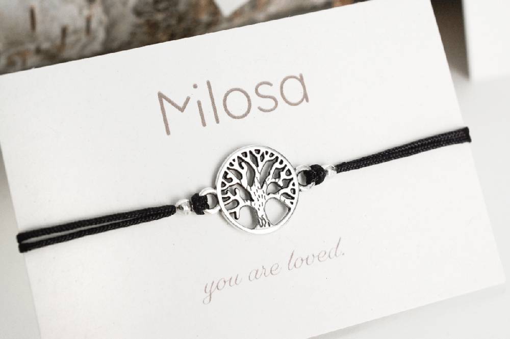 Sadingo Milosa Lebensbaum Armband Damen (verstellbar) Black Friday