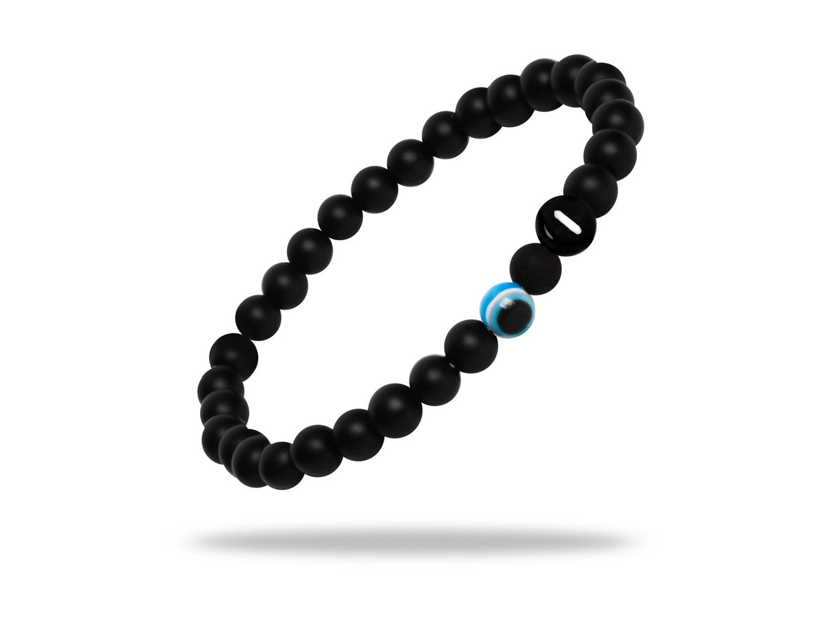 Sadingo Partnerarmband Set "MEADOW" aus schwarzen Achatperlen Cyber Monday
