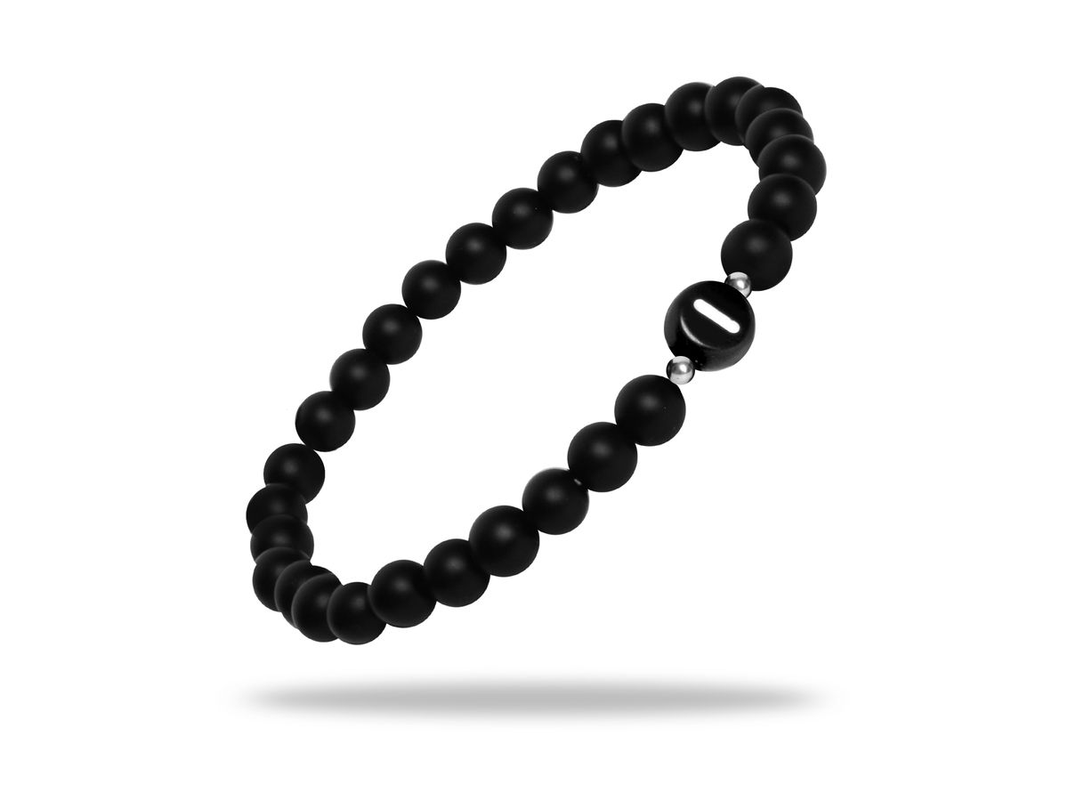 Sadingo Partnerarmband Set "STAR" aus schwarzen Natursteinperlen Muttertagsangebot