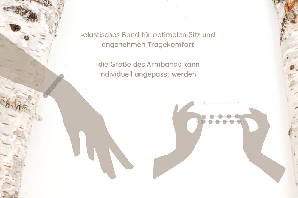 Sadingo Partnerarmband Set "STAR" aus schwarzen Natursteinperlen Muttertagsangebot