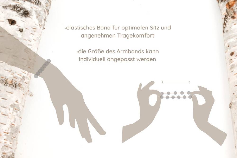 Sadingo Partnerarmband Set "MOON" aus schwarzen Natursteinperlen Jubiläumsangebot
