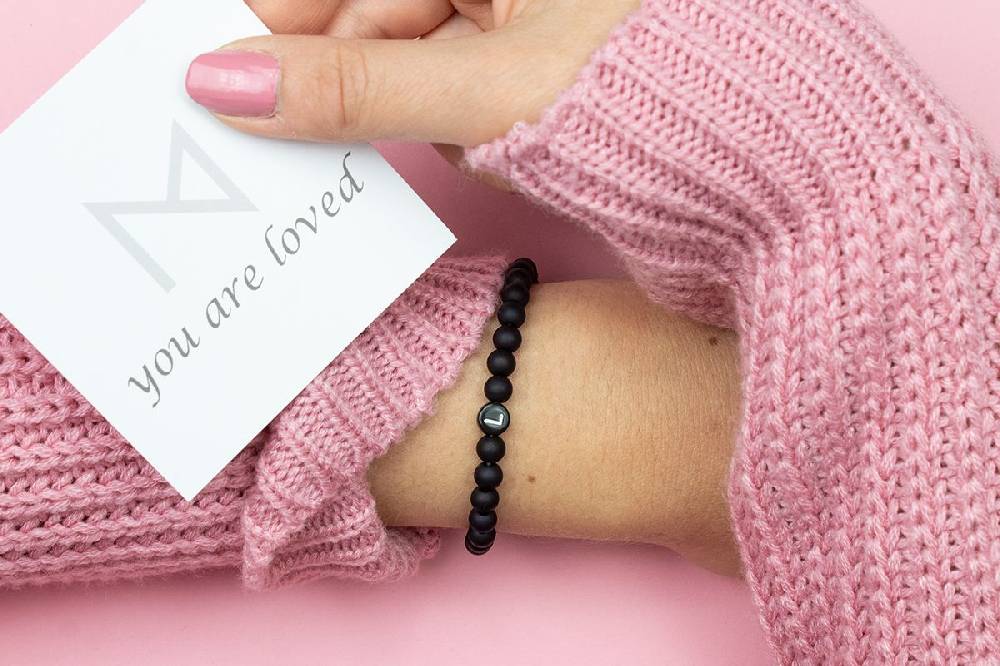Sadingo Partnerarmband mit Buchstaben und Achat Perlen Heißer Verkauf