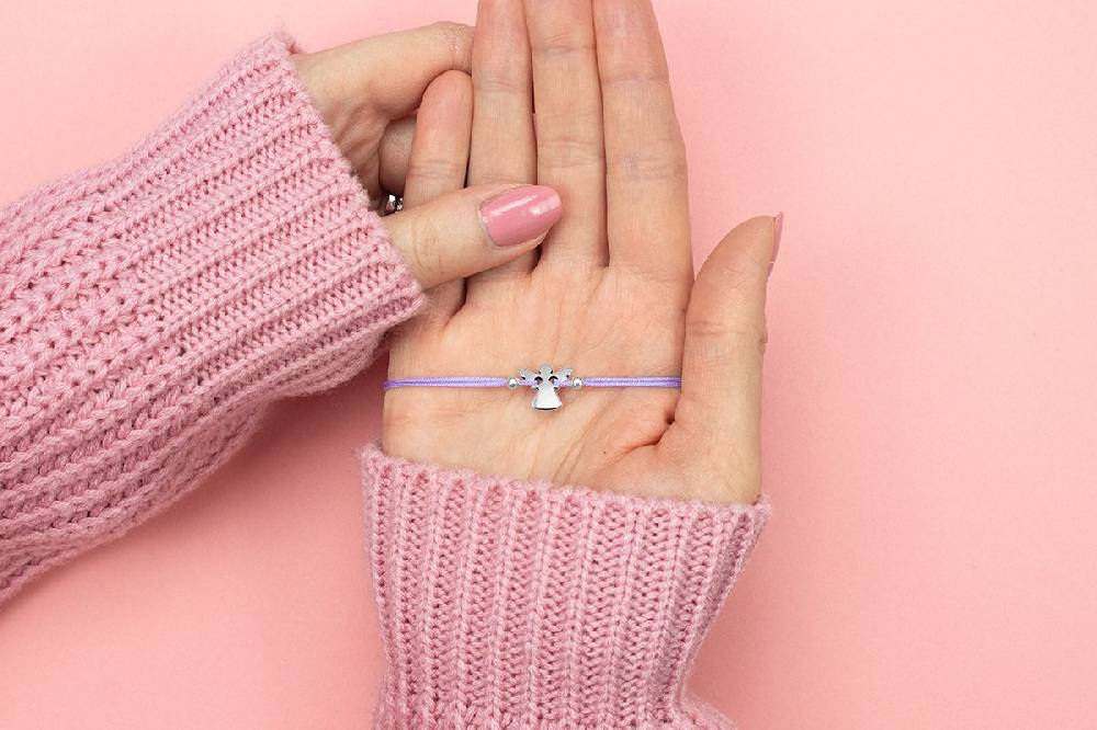 Sadingo Schutzengel Mädchen Armband lila mit Engel (größenverstellbar) Exklusive Angebote