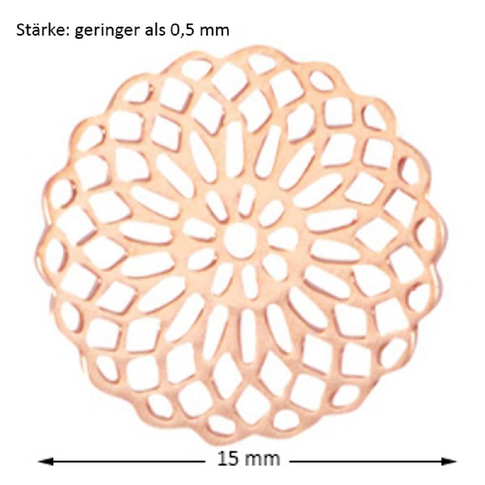 Sadingo Schmuckverbinder Mandala | 5 Stück, 15mm Große Rabatte