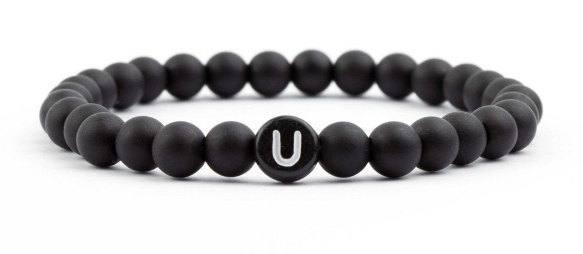 Sadingo Partnerarmband-Set aus schwarzen Acrylperlen Tägliche Deals