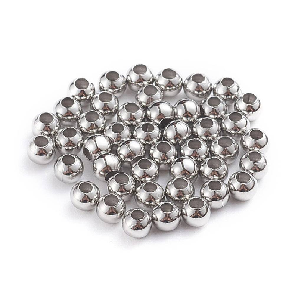 Sadingo Metallperlen | Edelstahl-Perlen in silber Discount Store für neue Produkte