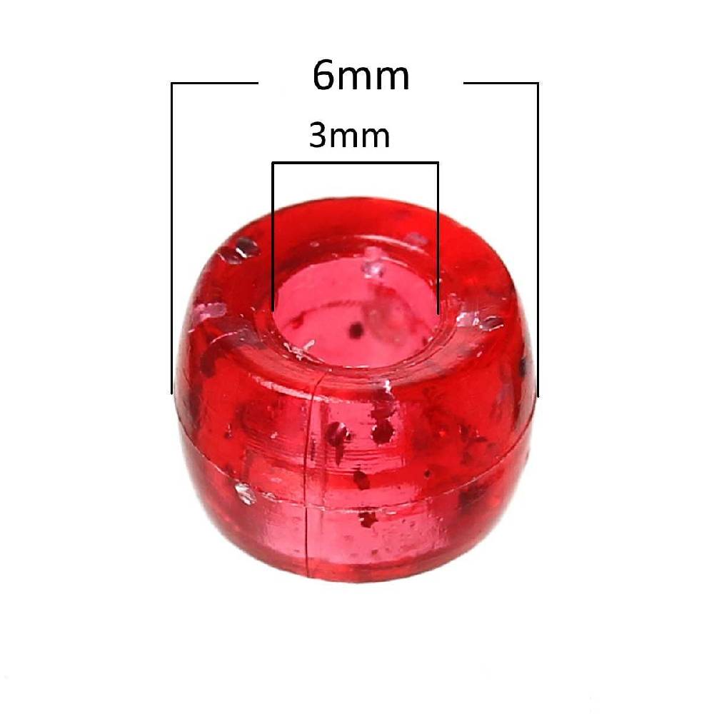Sadingo Acrylperlen mit Glitzer | 1000 Stück, 6mm Riesige Rabatte