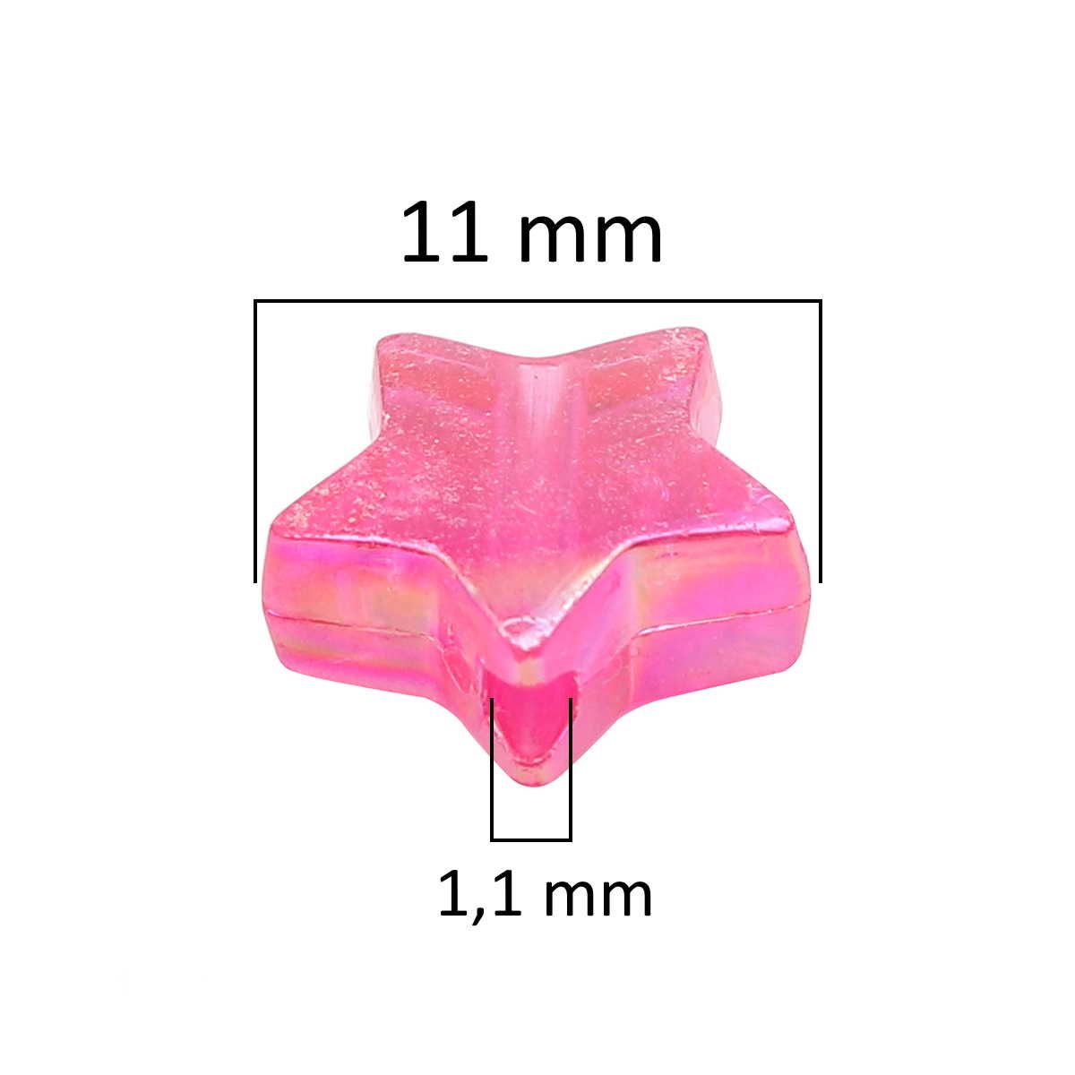 Sadingo Acrylperlen Sterne | 300 Stück, 11mm 50% Rabatt mit kostenlosem Versand