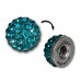 Silberdream Glitzerkugel türkis für Sterlinx London Shamballa Armband SHB00T