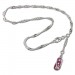 Silberdream SilberDream 25,5cm Fußkette Flipflop rosa 925er Silber SDF022A