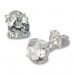 Silberdream SilberDream Ohrringe Zirkonia weiß 6mm rund Silber Ohrstecker SDO716W