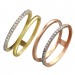 Silberdream GoldDream Gold Doppel Ring Zirkonia weiß Gr.58 333er Gelbgold GDR505Y58 Meist gekauft