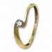 Silberdream GoldDream Gold Ring Welle Zirkonia Gr.56 333er Gelbgold GDR530Y56