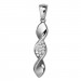 Silberdream SilberDream Ketten Anhänger -Zopf- Zirkonia weiß 925 Silber SDH4372W