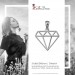 Silberdream SilberDream Kettenanhänger Diamant Form Anhänger für Damen 925er Silber SDH8200J Auslauf