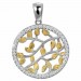 Silberdream SilberDream Ketten Anhänger -Kreis- bicolor 925er Sterling Silber SDH4384T