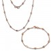 Silberdream SilberDream Schmuckset Glamour Rose vergoldet Kette & Armband 925 Silber SDS238E