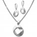 Silberdream SilberDream Schmuck Set Kette und Ohrringe Rund Zirkonia 925er SDS49203