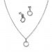 Silberdream SilberDream Schmuck Set Kette und Ohrringe Circle Zirkonia 925er Silber GSS408W