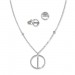 Silberdream SilberDream Schmuck Set Kette und Ohrringe Rund Zirkonia 925er Silber GSS411W