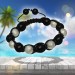 Silberdream SilberDream Shamballa Armband Stein schwarz / silber SDA913 Schlussverkauf