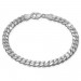 Silberdream SilberDream Armband Panzer flach 925 Sterling Silberarmband Unisex 21cm SDA2411J