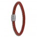 Silberdream SilberDream Leder Armband 5mm rostrot 22cm Edelstahl Verschluss LAB0522 Outlet