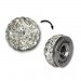 Silberdream Glitzerkugel weiß für Sterlinx London Shamballa Armband SHB00W