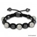 Silberdream Glitzerkugel weiß für Sterlinx London Shamballa Armband SHB00W Online